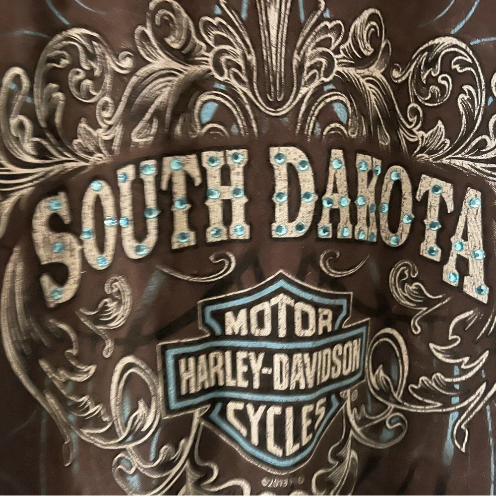 Harley-Davidson Sturgis South Dakota Tank Top Women’s Large Brown Graphic - Picture 3 of 3